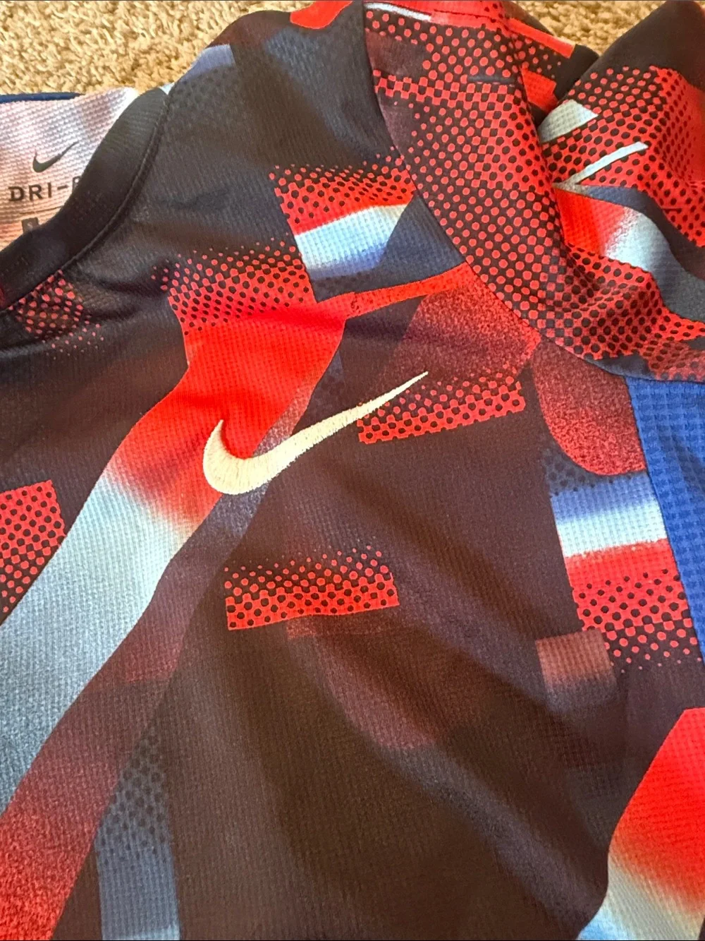 Nike Red, Blue & Black Boys Athletic Tee and Shorts Set size S